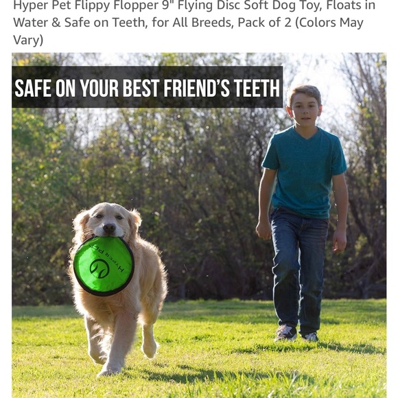 Hyper Pet Flippy Flopper 9" Flying Disc Soft Dog Toy (eyeball) - Picture 5 of 5